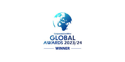 Logo with text; global awards 2023/2024 winner, green park executive search